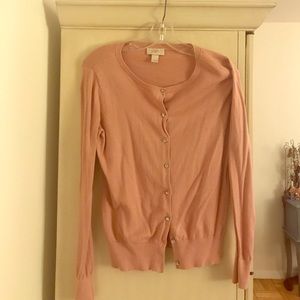 Loft pink cardigan size small